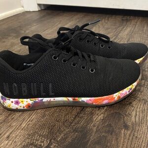 NOBULL Black Sneakers with Colorful Sole